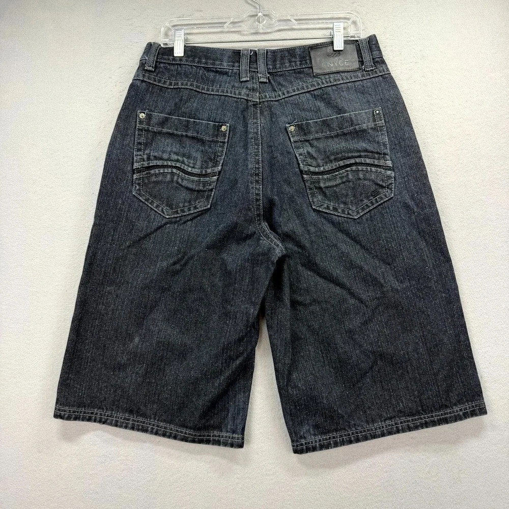 Vintage Enyce Baggy Jean Shorts Mens 34 Blue Denim Y2K Skater Grunge‎ Streetwear